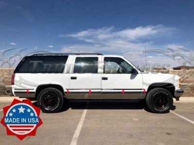 Chevy/GMC Suburban 1992-1999 N/Flare panel basculante moldura acero inoxidable 10 piezas 6 1/4" Foto 1 de 4