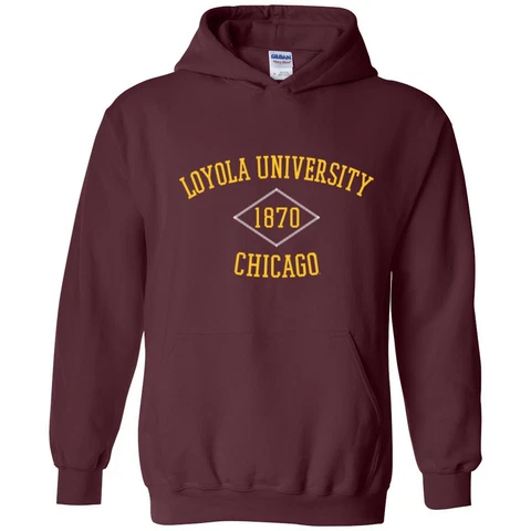 Loyola Chicago Ramblers Stitch Arch Team Color Hoodie - Maroon Cover