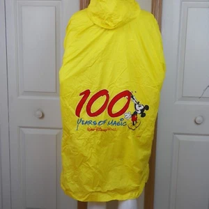 Walt Disney World 100 Years Of Magic Mickey Mouse Yellow Rain Poncho One Size - Picture 1 of 4