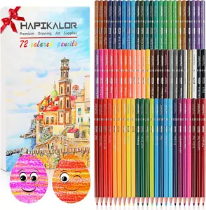 72 Colored Pencils, Professional Coloring Pencils Set, Art Supplies for Drawing - Picture 1 of 9