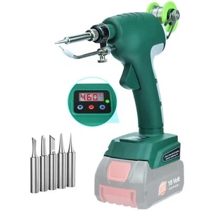 75W LCD Cordless Soldering Iron Kit for Bosch 18V Battery w/5Pcs Solder Tips - Picture 1 of 7