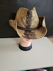 Dorfman Pacific Co DPC Seagrass Cowboy Hat Womens Western cowgirl Tan Concho