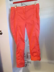 NWOT women's casual summer pants ankle Chico's Size 0.5 orange/coral color - Picture 1 of 16