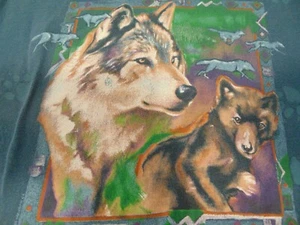 Vintage Wildlife Wolves T Shirt Single Stitched size L Excellent Used Condition - Picture 1 of 7