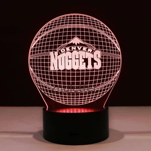 Denver Nuggets Nikola Jokic Jamal Murray Lámpara Luz Coleccionable Regalo Recuerdo - Imagen 1 de 8