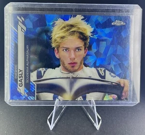 2020 Topps Chrome Formula 1 Pierre Gasly #184 Blue Cracked Ice Alpha Tauri - Picture 1 of 2