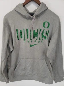 Oregon Ducks Nike Dri-Fit Pullover Hoodie Sweatshirt Gray Medium Mens - Picture 1 of 7