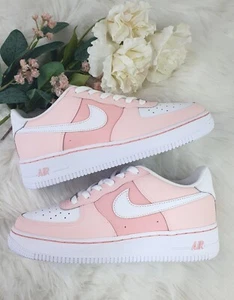 Nike Air Force 1 Pastell Pink / Rosa / Nude Custom Sneaker Gr. 39 - Bild 1 von 6
