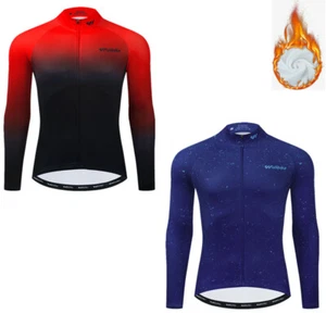 Herren Winter Radtrikot Thermo Fleece Bike Shirt Langarm Fahrrad Oberteil - Bild 1 von 18