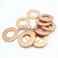 Multiple Thick 2mm Copper Flat Gaskets Crush Washer Sealing Ring Spacer For Boat
