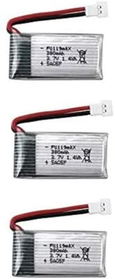 3er Set LiPo Akku 3.7V 380mAh für Hubsan X4, Syma X11, HS170 Drohnen - Bild 1 von 4