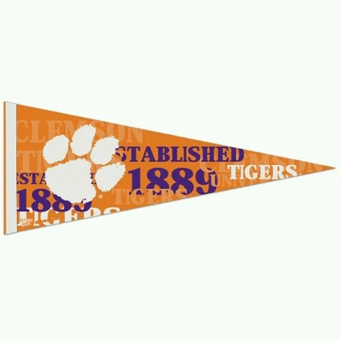 CLEMSON TIGERS PREMIUM QUALITY PENNANT 12"X30" BANNER Cover