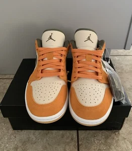 Nike Air Jordan 1 Low SE Orange/Olive/Light Curry Men's Size 8 DH6931-102 - Picture 1 of 5