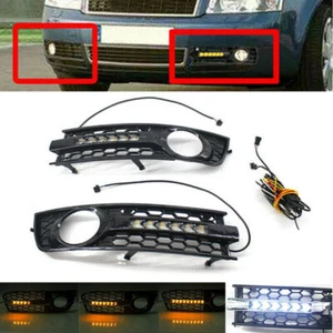 2x LED Mesh Nebelscheinwerfergitter Fog Light Grille für Audi A4 B6 2001-2005 AF - Picture 1 of 7