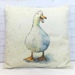 Duck Cushion Cover Farm Animal Country Style Decorative Novelty Gift 18x18 Gift - Picture 1 of 11