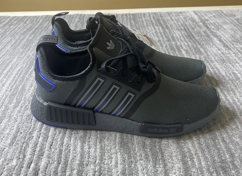 Tênis de corrida Adidas Originals NMD_R1 masculino 10.5 preto carbono roxo IF3502 NOVO - Imagem 1 de 4