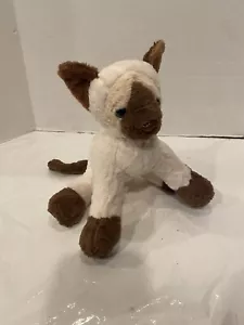 Ganz Webkinz Siamese Kitty Cat Plush Tan Brown Stuffed Animal 8" No Code - Picture 1 of 9