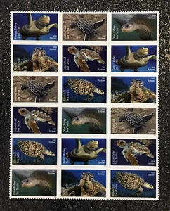 2024USA #5865-5870 Forever Protect Sea Turtles - Block of 18 From Sheet mint - Picture 1 of 1