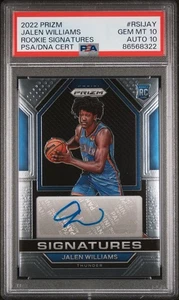 2022/23 Panini Prizm Basketball Jalen Williams Auto RC PSA 10 Auto 10 - Bild 1 von 2
