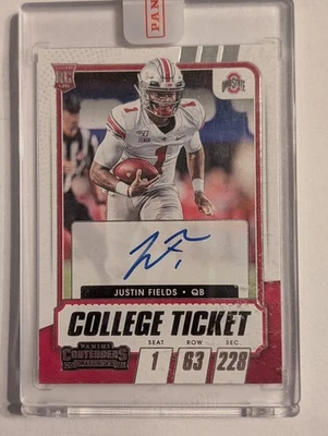 2021 Justin Fields Panini Contenders Draft Picks Auto Variation A - Image 1 of 2
