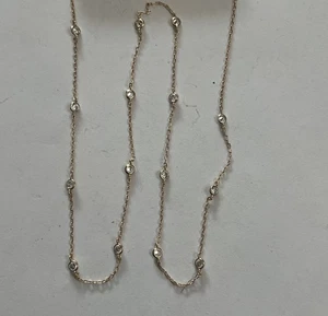 Essentials Collana Maglia Corda Zirconi Trasparenti 24” in Ottone Placcato Oro 18k - Foto 1 di 10