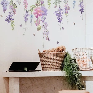 PVC Art Wall Sticker Plants Flowers Butterfly Decal Mural DIY Home Decor NEW - Picture 1 of 6