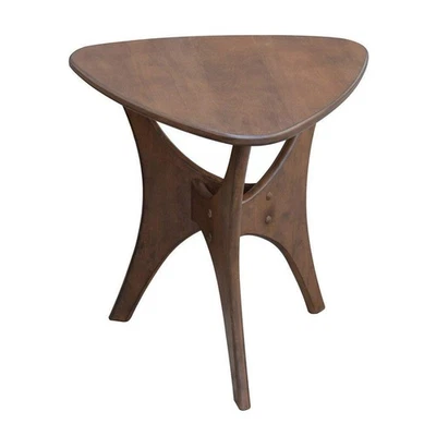 Blaze Accent Tables - Wood Side Table - Pecan, Mid-Century Modern Style End T... - Image 1 of 4