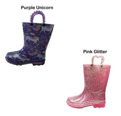 Member's Mark Girl's Waterproof Light Up Easy Pull-On Rain Boots - Image 1 of 4