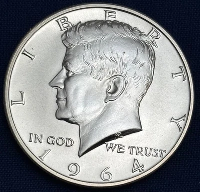 1964 PROOF KENNEDY  DDR #10  nice doubled die REVERSE - 90% silver - Image 1 of 4