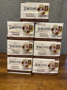 14 Bars Jergens Hydrating Coconut Mild Soap 7 Packs with 2 Bars in each 3oz NEW - Picture 1 of 7
