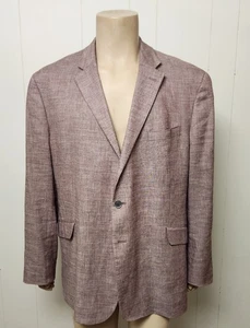 Joseph Abboud blazer 50L men's linen blend cranberry red - Picture 1 of 10