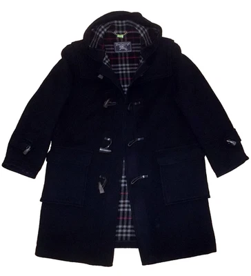 Abrigo De Colección BURBERRY Azul Marino LANA Con Capucha NOVA Cuadros LONA DE LONA ~ HECHO EN INGLATERRA Foto 1 de 4