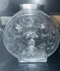 Banco de monedas de vidrio vintage 1970 Anchor Hocking Walt Disney Mickey y Minnie Mouse - Imagen 1 de 8