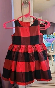 MÄDCHEN ROT UND SCHWARZ KARIERTES KLEID VON CARTERS.  Gr. 6 Monate  - Bild 1 von 11