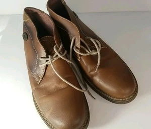 BOSI Exotic Men's Buffalo Leather Boots Size 9.5usa/41 Col. Brown Chukka  - Picture 1 of 7