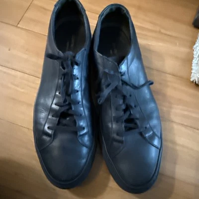 Common Projects Blue Leather Achilles Lace Up Sneaker Size 1528 46  1977 Read - Image 1 of 4
