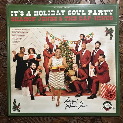 Sharon Jones & The Dap-Kings - It’s A Holiday Soul Party (AUTOGRAPHED Red Vinyl) - Image 1 of 3