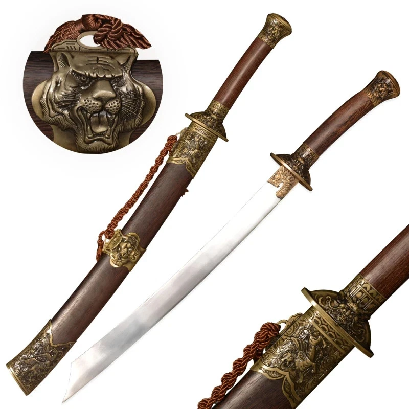 Espada Katana Tigre Dragón, Real Full Tang Sharp, metales acero de alto carbono. Foto 1 de 4