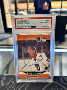 1990 Pro Set GORDIE HOWE #654 (AU) PSA Authentic ๐ฅ๐ - Picture 1 of 2