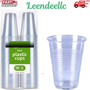 100-Pack 9 oz Clear Disposable Plastic Cups | Heavy Duty Party Cups | BPA-Free - Picture 1 of 6