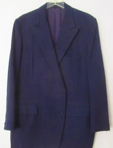 Classic 90s Sills Custom Midnight Blue Wool Blazer Sport Coat Jacket Men's 44R - Picture 1 of 5