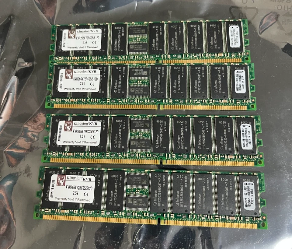 Kingston KVR266X72RC25/512D 512MB DDR RAM  - Image 1 of 1