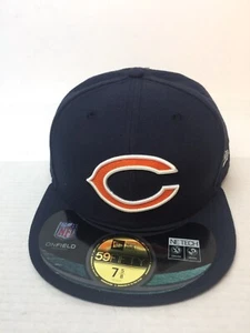 Chicago Bears NFL No -Field Sideline New Era 59FiFy Hat Navy 7 5/8 New - Picture 1 of 7