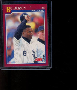 1991 Score Rookie & Traded Bo Jackson # 1T Chicago White Sox- lint on scan