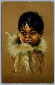 Postcard Canada c1970s Arist Signed Dorothy Francis Young Boy - Bild 1 von 2