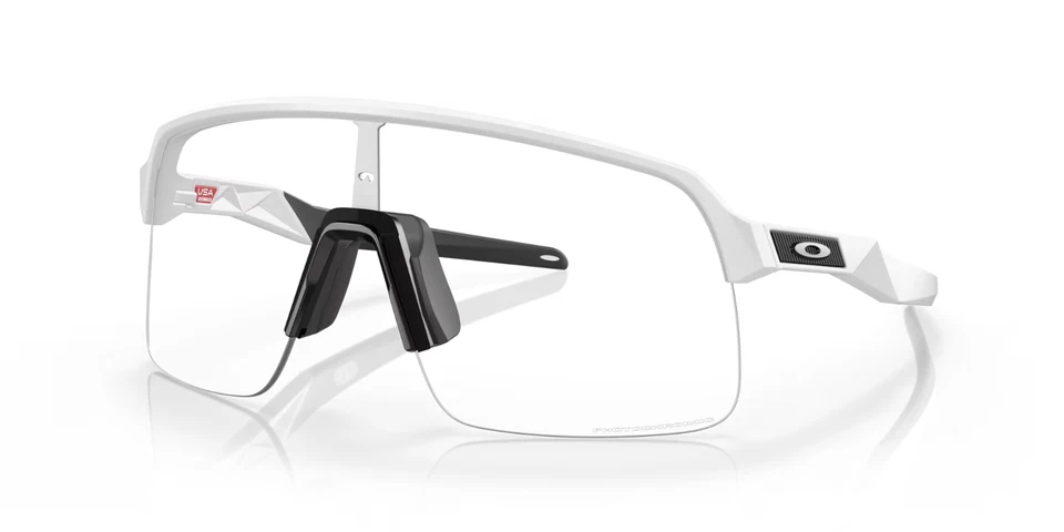 NEW Oakley SUTRO LITE Matte White Wrap PHOTOCHROMIC Clear Lens Sunglass O9463-46 - Image 1 of 4