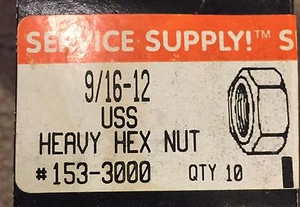 9/16-12 schwere Sechskantmutter 153-3000 Menge 10 - Bild 1 von 2