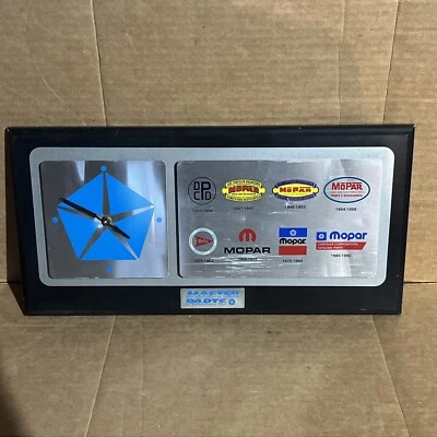 Vintage CHRYSLER / MOPAR (1933-1990 Logos) Master Parts Clock Plaque 1997 Rare - Image 1 of 4