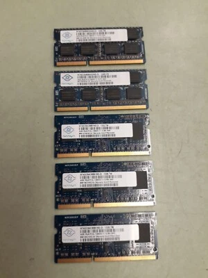 20GB (5x4GB) Nanya DDR3 PC3-12800S Laptop Memory RAM - Image 1 of 3