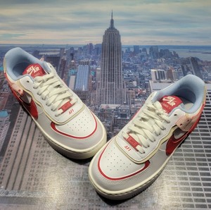 Zapatillas Nike Air Force 1-3 Gs Blanco/ Rojo Mujer